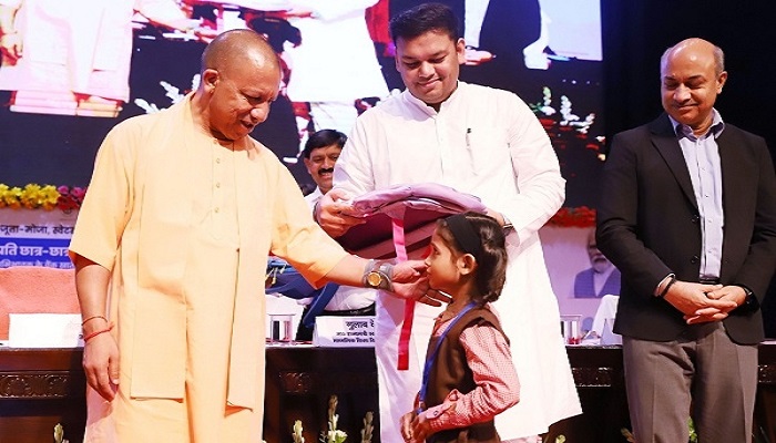 CM Yogi honored meritorious students