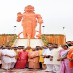 CM Yogi unveiled 51 feet high Hanuman statue