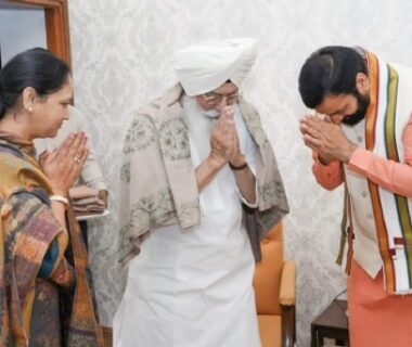 CM Nayab Singh met Radha Swami chief