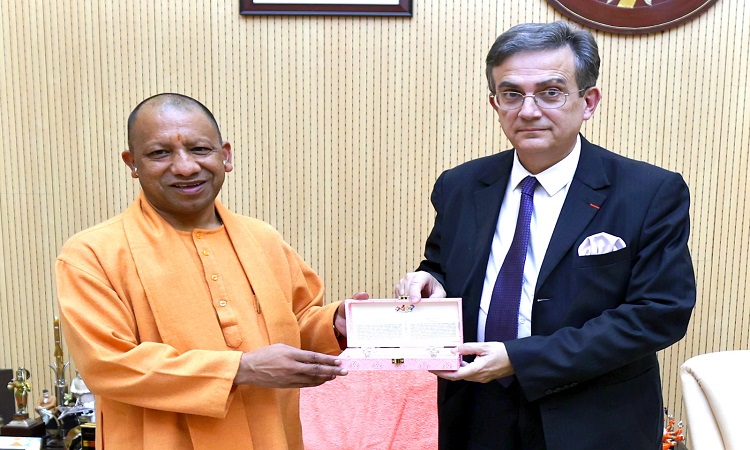 French Ambassador Dr. Thierry Mathu met CM Yogi